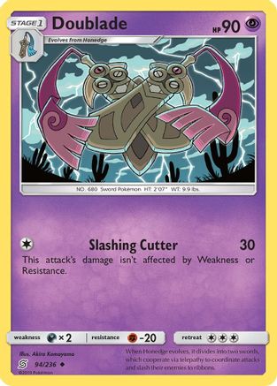 Doublade (94/236) [SM  Unified Minds] Reverse Holofoil - Uncommon