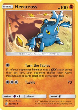 Heracross (107/236) [SM  Unified Minds] Reverse Holofoil - Uncommon