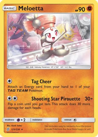 Meloetta (123/236) [SM  Unified Minds] Reverse Holofoil - Rare