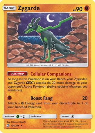 Zygarde (124/236) [SM  Unified Minds] Reverse Holofoil - Rare