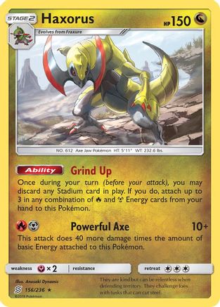 Haxorus (156/236) [SM  Unified Minds] Holofoil - Holo Rare