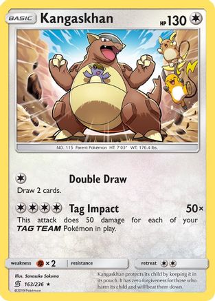 Kangaskhan (163/236) [SM  Unified Minds] Reverse Holofoil - Holo Rare