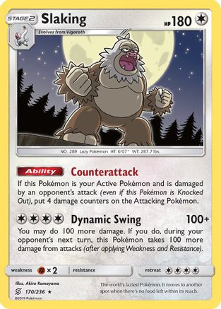 Slaking (170/236) [SM  Unified Minds] Reverse Holofoil - Holo Rare