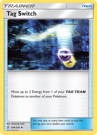 Tag Switch (209/236) [SM  Unified Minds] Reverse Holofoil - Uncommon