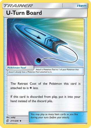 U-Turn Board (211/236) [SM  Unified Minds] Reverse Holofoil - Uncommon