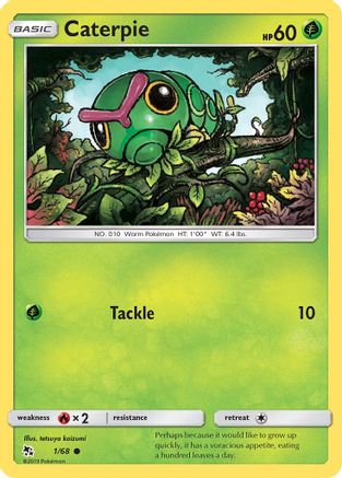 Caterpie (001/68) [Hidden Fates] Reverse Holofoil - Common