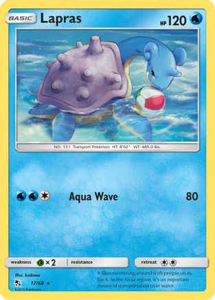 Lapras (017/68) [Hidden Fates] Reverse Holofoil - Rare