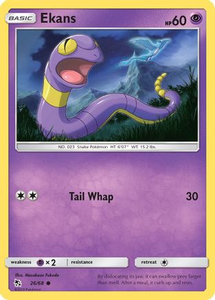 Ekans (026/68) [Hidden Fates] Reverse Holofoil - Common
