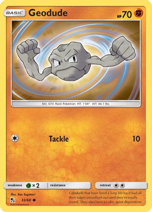 Geodude (033/68) [Hidden Fates] Reverse Holofoil - Common