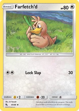 Farfetch'd (045/68) [Hidden Fates] Reverse Holofoil - Uncommon