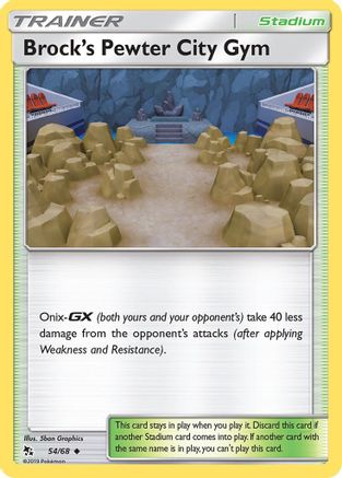 Brock's Pewter City Gym (054/68) [Hidden Fates] Reverse Holofoil - Uncommon