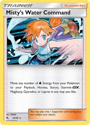 Misty's Water Command (063/68) [Hidden Fates] Holofoil - Holo Rare