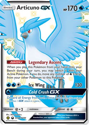 Articuno GX (SV54/94) [Hidden Fates Shiny Vault] Holofoil - Shiny Holo Rare