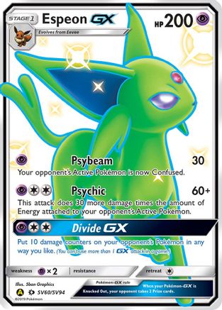 Espeon GX (SV60/94) [Hidden Fates Shiny Vault] Holofoil - Shiny Holo Rare