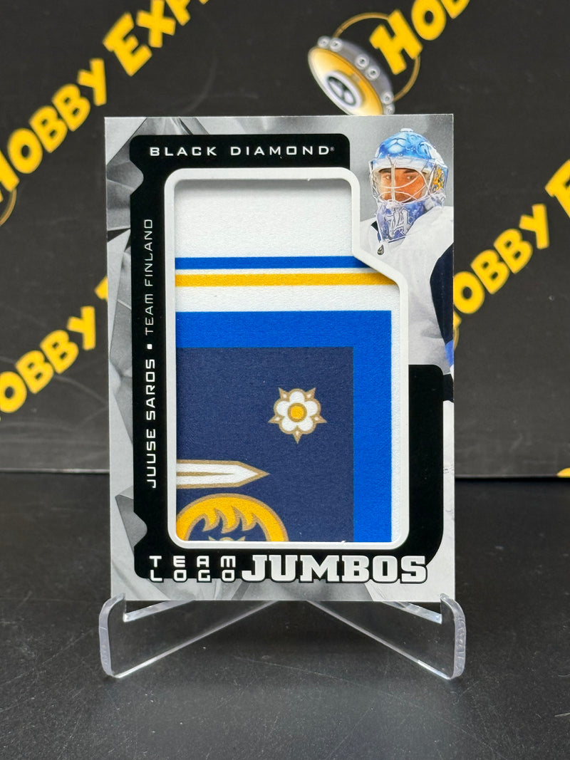 Juuse Saros Team Logo Jumbo - Team Finland 2025-26 Black Diamond