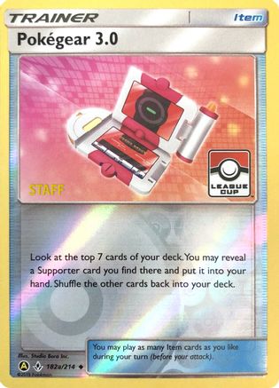 Pokegear 3.0 (League Cup) [Staff] (182a/214) [League & Championship Cards] Reverse Holofoil - Promo