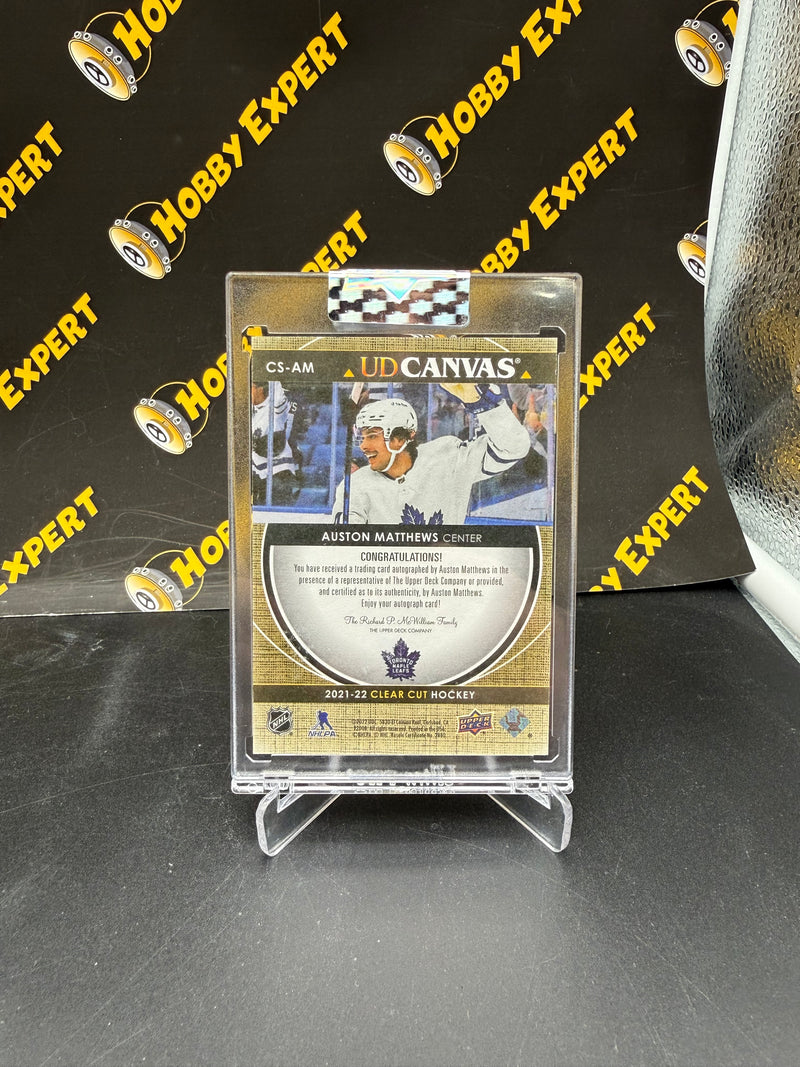 Auston Matthews Auto /34 UD Canvas