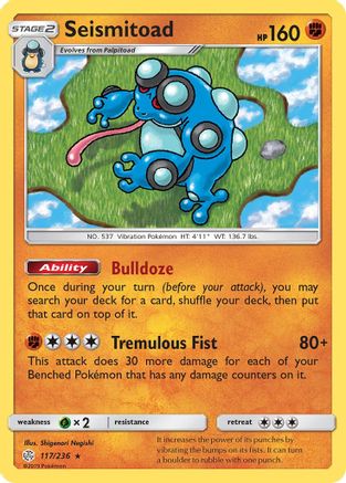 Seismitoad (117/236) [SM  Cosmic Eclipse] Reverse Holofoil - Rare