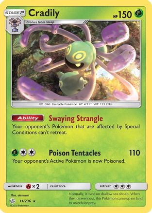 Cradily (11/236) [SM  Cosmic Eclipse] - Rare