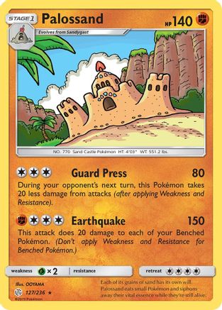 Palossand (127/236) [SM  Cosmic Eclipse] Reverse Holofoil - Rare