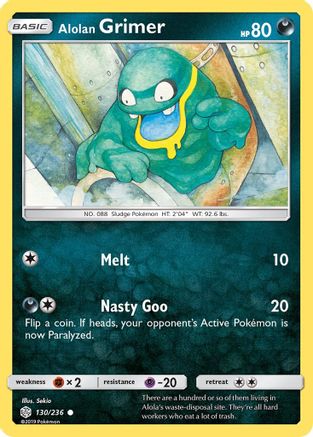 Alolan Grimer (130/236) [SM  Cosmic Eclipse] Reverse Holofoil - Common