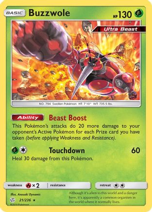 Buzzwole (021/236) [SM  Cosmic Eclipse] Holofoil - Holo Rare