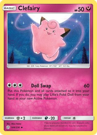 Clefairy (144/236) [SM  Cosmic Eclipse] Reverse Holofoil - Uncommon