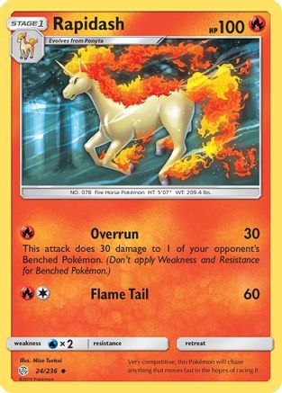 Rapidash (024/236) [SM  Cosmic Eclipse] Reverse Holofoil - Uncommon