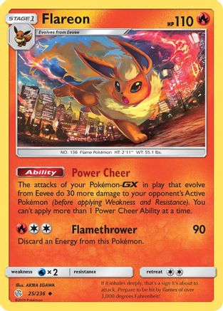 Flareon (025/236) [SM  Cosmic Eclipse] Reverse Holofoil - Uncommon