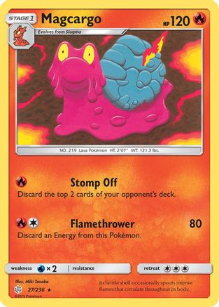 Magcargo (27/236) [SM  Cosmic Eclipse] Reverse Holofoil - Rare