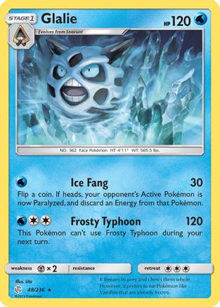 Glalie (48/236) [SM  Cosmic Eclipse] Reverse Holofoil - Rare