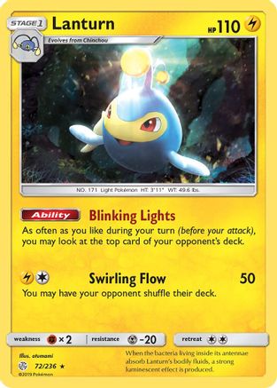 Lanturn (72/236) [SM  Cosmic Eclipse] Reverse Holofoil - Rare