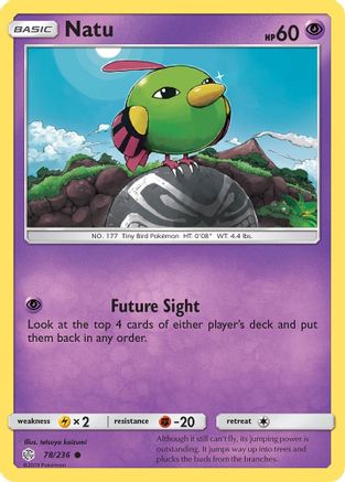 Natu (078/236) [SM  Cosmic Eclipse] Reverse Holofoil - Common
