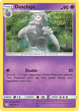 Dusclops (84/236) [SM  Cosmic Eclipse] Reverse Holofoil - Uncommon