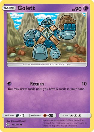 Golett (089/236) [SM  Cosmic Eclipse] Reverse Holofoil - Common