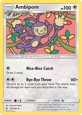 Ambipom (170/236) [SM  Cosmic Eclipse] Reverse Holofoil - Uncommon
