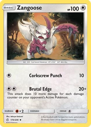 Zangoose (173/236) [SM  Cosmic Eclipse] - Uncommon