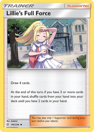 Lillie's Full Force (196/236) [SM  Cosmic Eclipse] Reverse Holofoil - Uncommon