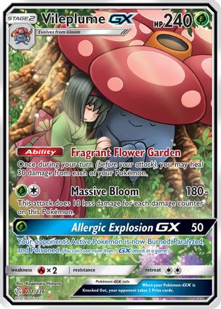 Vileplume GX (Full Art) (211/236) [SM  Cosmic Eclipse] Holofoil - Ultra Rare