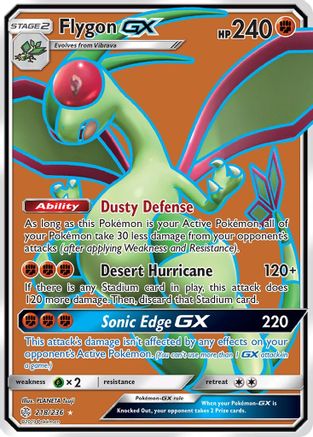 Flygon GX (Full Art) (218/236) [SM  Cosmic Eclipse] Holofoil - Ultra Rare