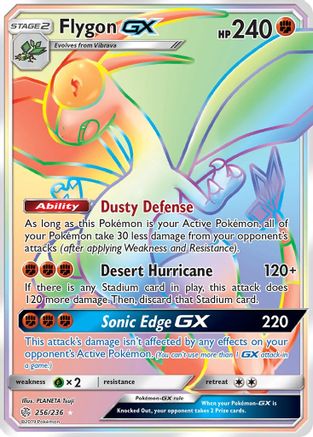 Flygon GX (Secret) (256/236) [SM  Cosmic Eclipse] Holofoil - Secret Rare