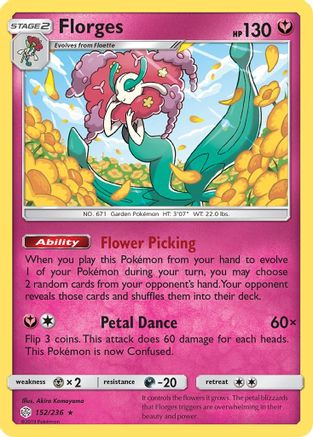 Florges (152/236) [SM  Cosmic Eclipse] Reverse Holofoil - Holo Rare