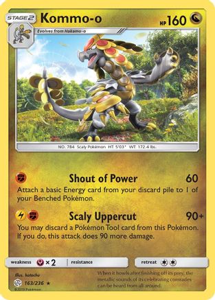 Kommo-o (163/236) [SM  Cosmic Eclipse] Reverse Holofoil - Holo Rare
