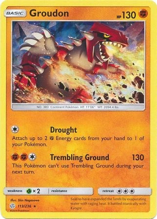 Groudon - 113/236 (Cracked Ice Holo) [PR - 113/236]