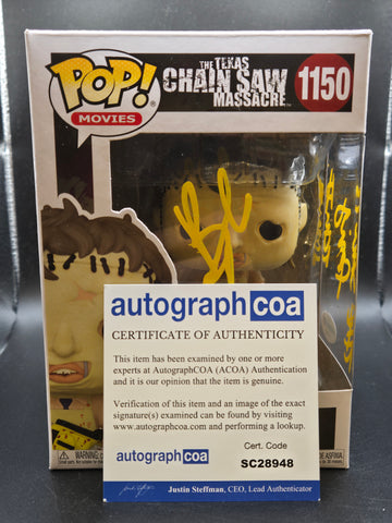 Leatherface - The Texas Chain Saw Massacre #1150 (Auto By Bob Elmore) (Autograph Coa Certified)