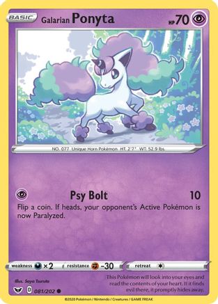 Galarian Ponyta (081/202) [SWSH01 Sword & Shield Base Set] - Common