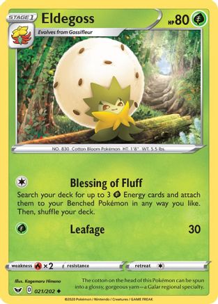 Eldegoss (021/202) [SWSH01 Sword & Shield Base Set] Reverse Holofoil - Uncommon