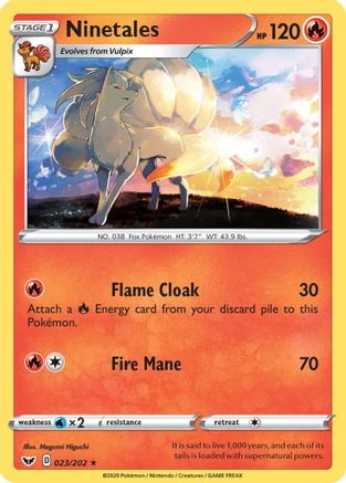 Ninetales (023/202) [SWSH01 Sword & Shield Base Set] - Rare