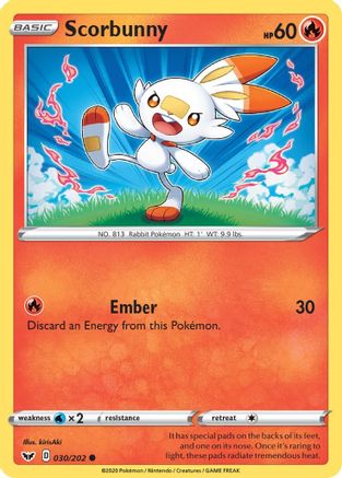 Scorbunny (030/202) [SWSH01 Sword & Shield Base Set] - Common