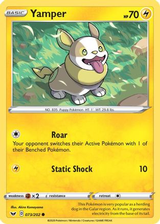 Yamper (073/202) [SWSH01 Sword & Shield Base Set] Reverse Holofoil - Common